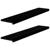 Vidaxx vindueskarme 2 stk 120x30x2 cm massiv eg mørkebrun