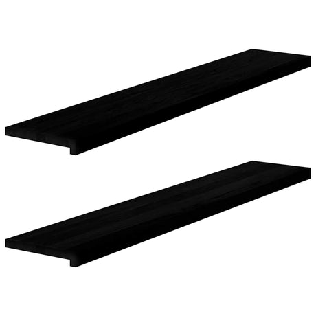Vidaxx vindueskarme 2 stk 140x30x2 cm massiv eg mørkebrun