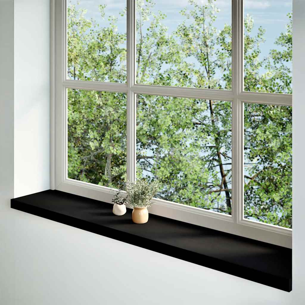 Vidaxx vindueskarme 2 stk 140x30x2 cm massiv eg mørkebrun