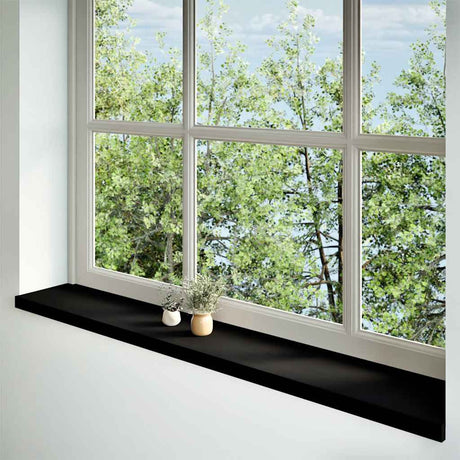 Vidaxx vindueskarme 2 stk 160x30x2 cm massiv eg mørkebrun