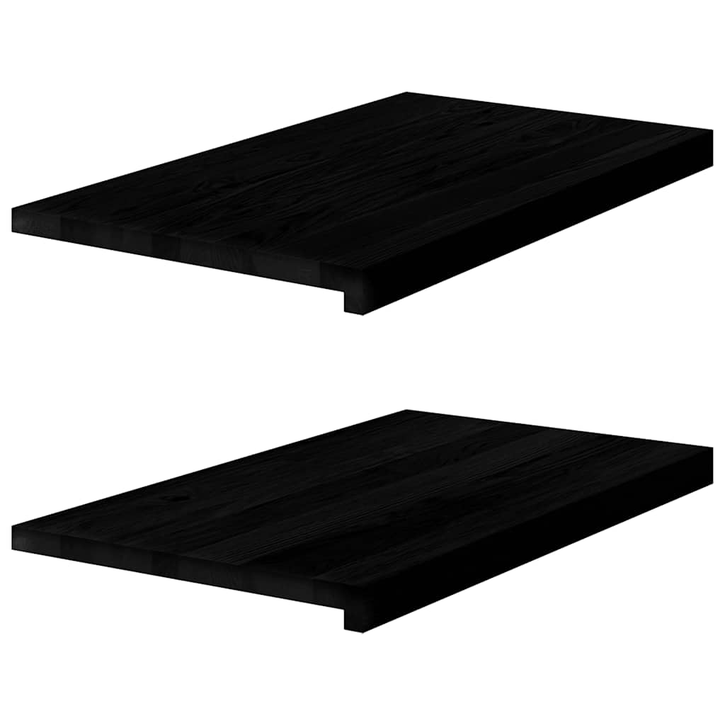Vidaxx vindueskarme 2 stk 70x40x2 cm massiv eg mørkebrun