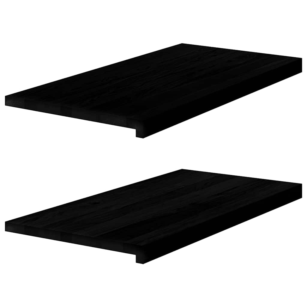 Vidaxx vindueskarme 2 stk 80x40x2 cm massiv eg mørkebrun