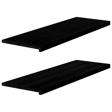 Vidaxx vindueskarme 2 stk 120x40x2 cm massiv eg mørkebrun