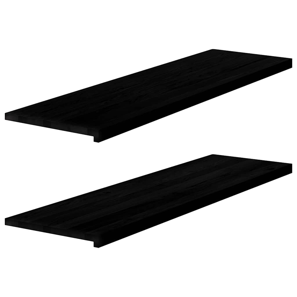Vidaxx vindueskarme 2 stk 140x40x2 cm massiv eg mørkebrun