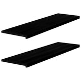 Vidaxx vindueskarme 2 stk 140x40x2 cm massiv eg mørkebrun