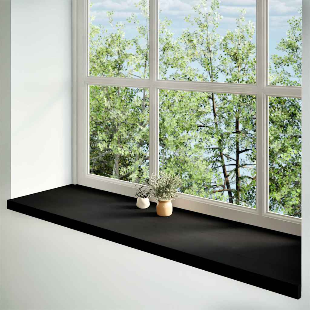 Vidaxx vindueskarme 2 stk 140x40x2 cm massiv eg mørkebrun