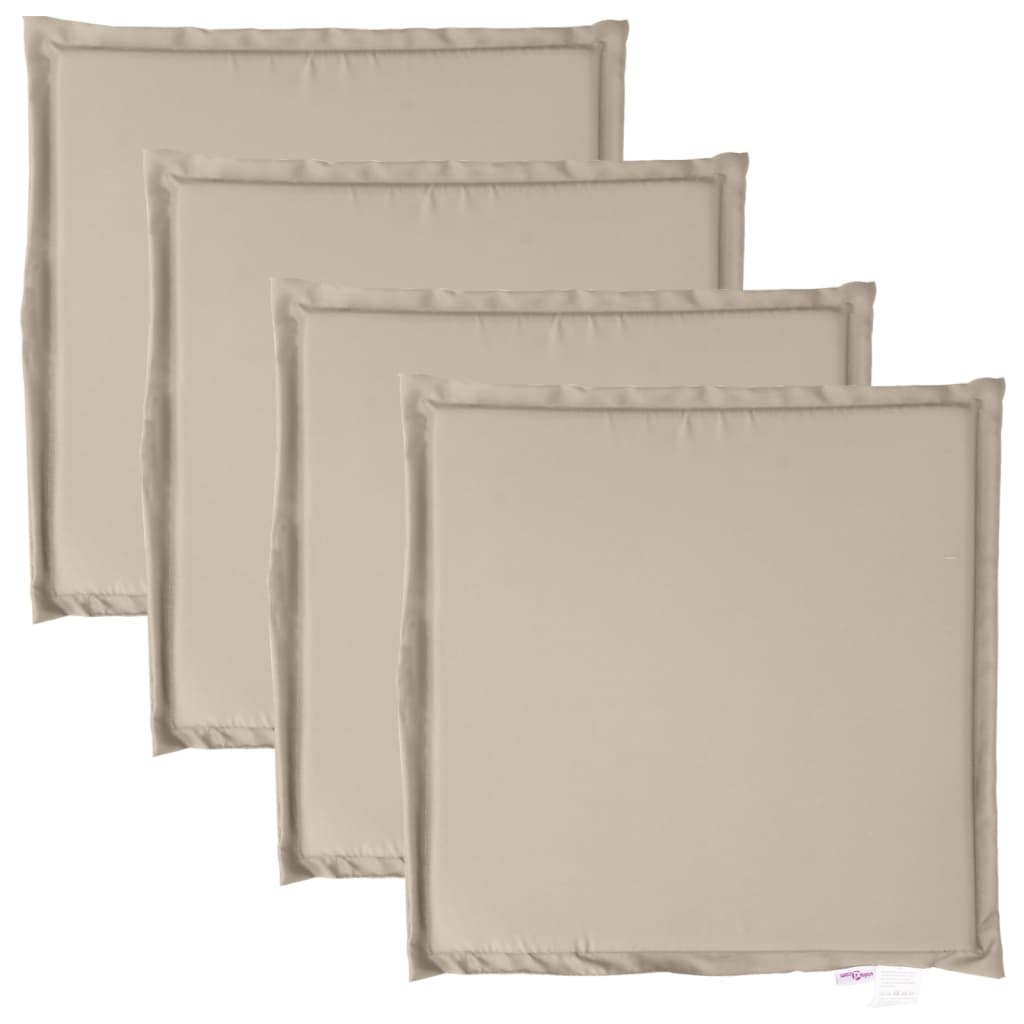 Vidaxx havesædehynder 4 stk firkantet 45x45x2 cm taupe