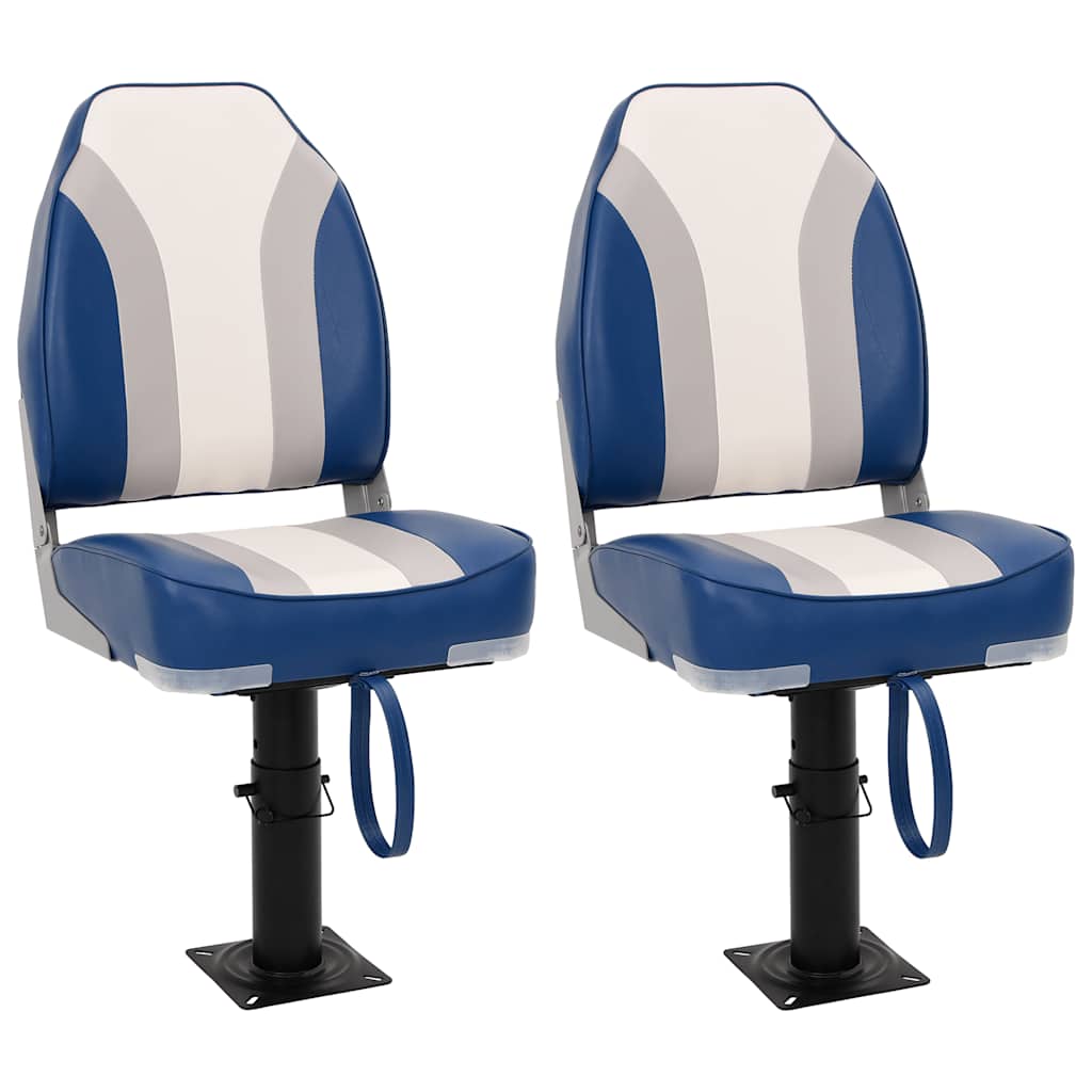 Vidaxl bootstoelen inklapbaar 2 st met hoge rugleuning