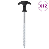 Vidaxl teltpløkker 12 stk ø7 mm 17 cm galvaniseret stål