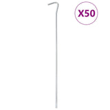 Vidaxl teltpløkker 50 stk ø7 mm 30 cm galvaniseret stål