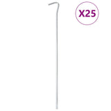 Vidaxl teltpløkker 25 stk ø7 mm 30 cm galvaniseret stål