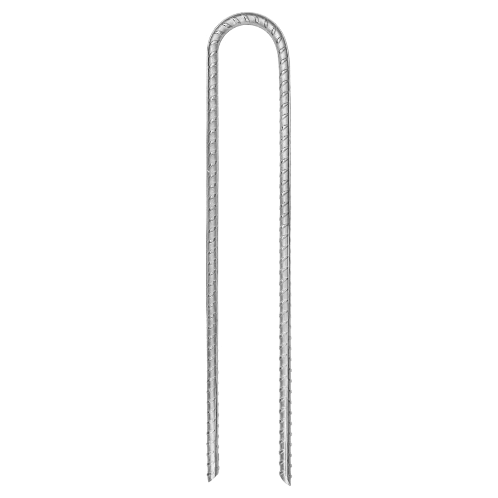 Vidaxl teltpløkker 6 stk u-formet ø7 mm 30 cm galvaniseret stål