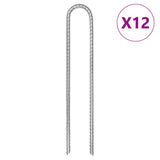 Vidaxl teltpløkker 12 stk u-formet ø7 mm 30 cm galvaniseret stål