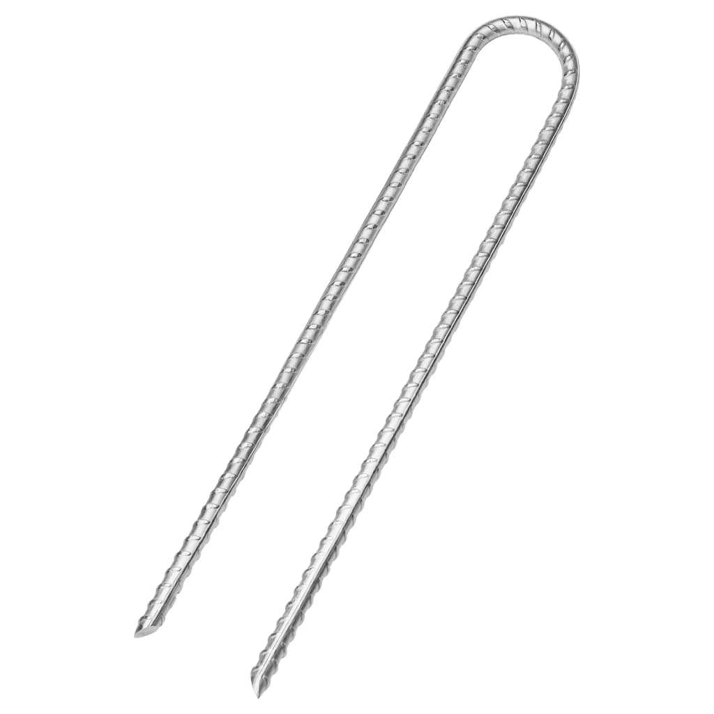 Vidaxl teltpløkker 12 stk u-formet ø7 mm 30 cm galvaniseret stål