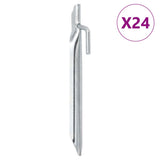Vidaxl teltpløkker 24 stk v-formet ø20 mm 17 cm galvaniseret stål