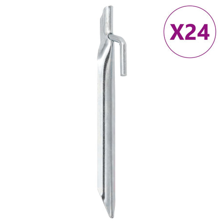 Vidaxl teltpløkker 24 stk v-formet ø20 mm 17 cm galvaniseret stål