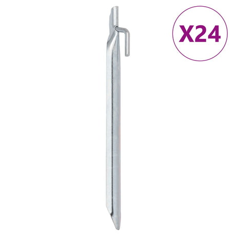 Vidaxl teltpløkker 24 stk v-formet ø20 mm 24 cm galvaniseret stål