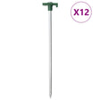 Vidaxl teltpløkker 12 stk 7 mm 25 cm galvaniseret stål polypropylen