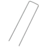 Vidaxx jordpløkker 25 stk u-formet 15x3,5 cm galvaniseret stål