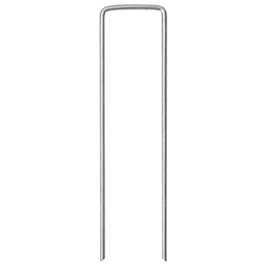 Vidaxx jordpløkker 25 stk u-formet 15x3,5 cm galvaniseret stål