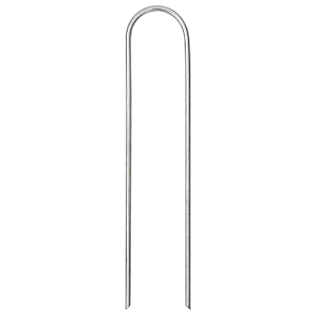 Vidaxx jordpløkker 25 stk u-formet 15x3,5 cm galvaniseret stål