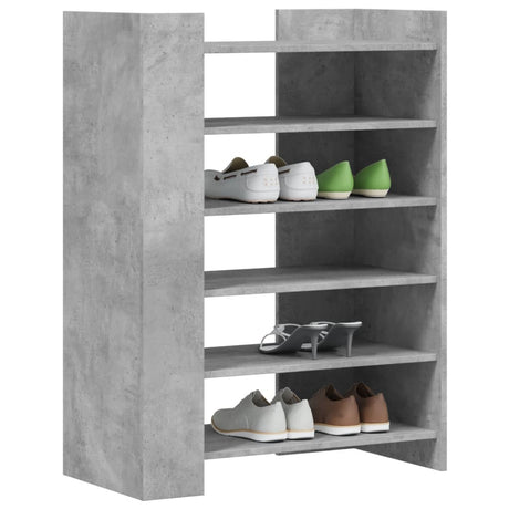 VidaXL skoskab 74,5x37,5x100 cm konstrueret træ betongrå
