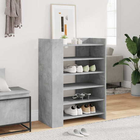 VidaXL skoskab 74,5x37,5x100 cm konstrueret træ betongrå