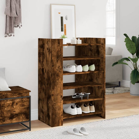 VidaXL skoskab 74,5x37,5x100 cm konstrueret træ, røget eg
