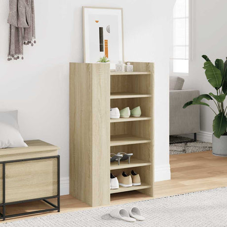 Vidaxxl skoskab 52x37,5x100 cm konstrueret træ sonoma eg-farvet