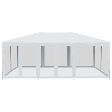 VidaXL partytelt med 10 mesh sidevægge 6x4 m HDPE hvid
