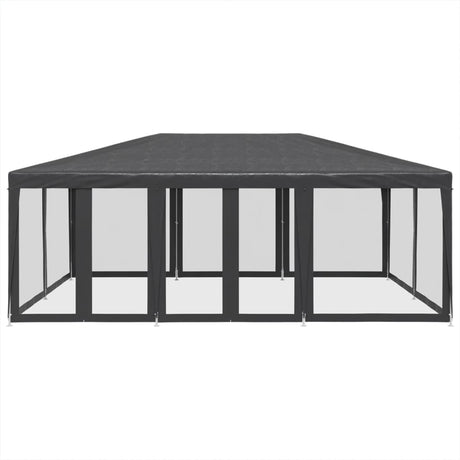 VidaXL partytelt med 10 mesh sidevægge 6x4 m HDPE antracit