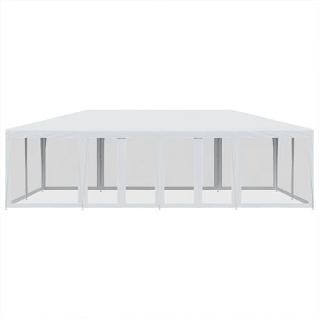 VidaXL partytelt med 12 mesh sidevægge 8x4 m HDPE hvid