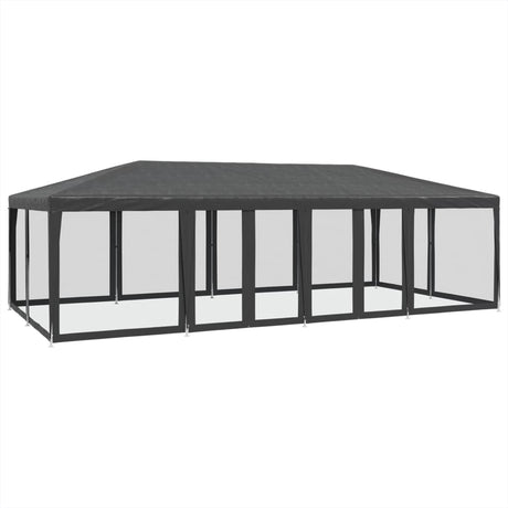 VidaXL partytelt med 12 mesh sidevægge 8x4 m HDPE antracit