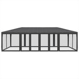 VidaXL partytelt med 12 mesh sidevægge 8x4 m HDPE antracit