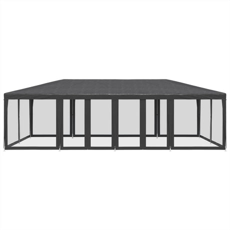 VidaXL partytelt med 12 mesh sidevægge 8x4 m HDPE antracit