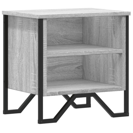 Vidaxl nachtkastje 40x30x40 cm bewerkt hout grijs sonoma eikenkleurig