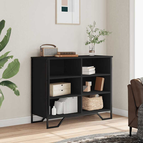 Vidaxl dressoir 91x35,5x74,5 cm bewerkt hout zwart