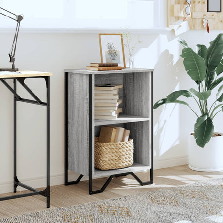 Vidaxl boekenkast 50x31x74,5 cm bewerkt hout grijs sonoma eikenkleur