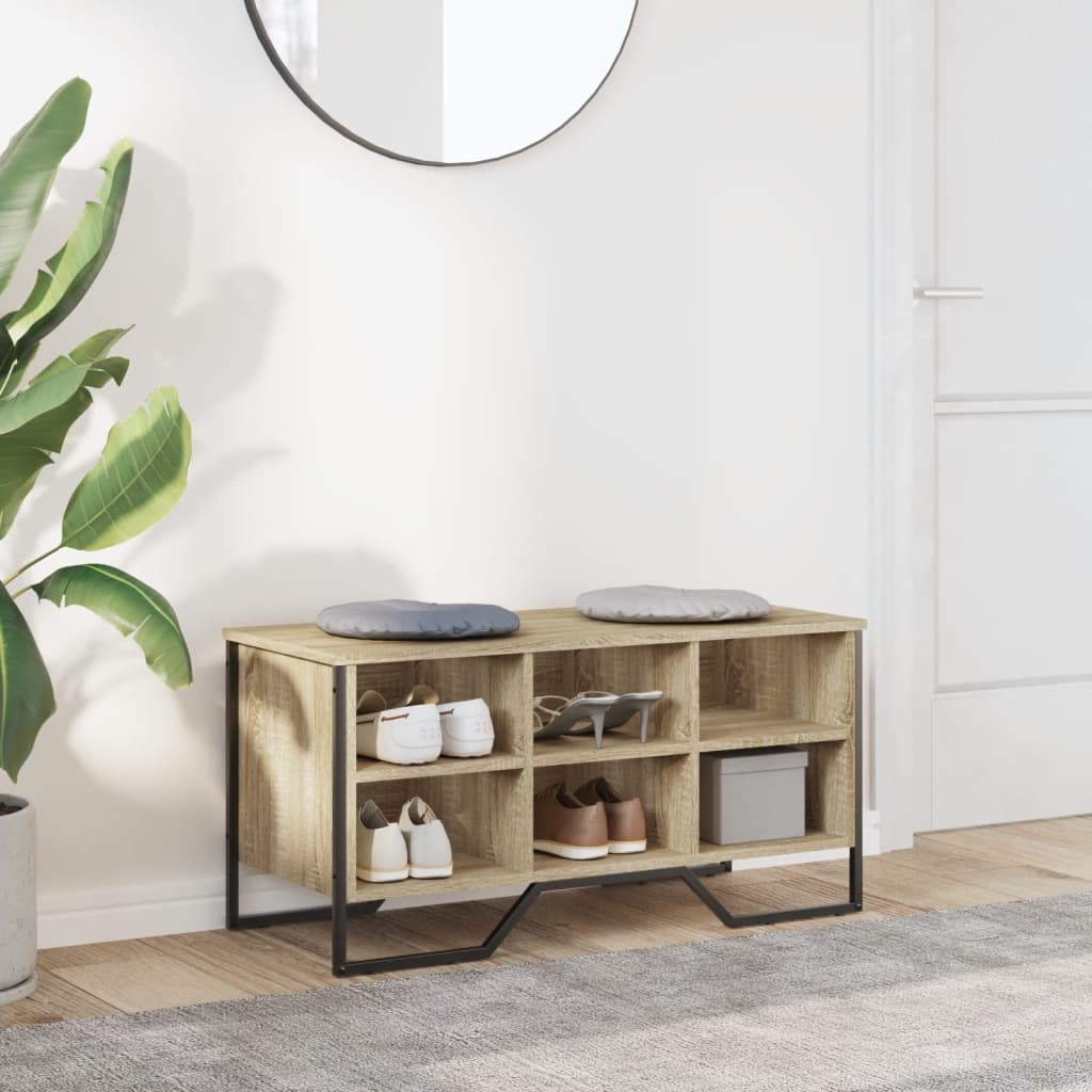 Vidaxx skoskab 90x38x45,5 cm konstrueret træ sonoma eg-farvet