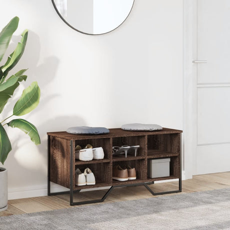 Vidaxx skoskab 90x38x45,5 cm færdigt træ, brun eg
