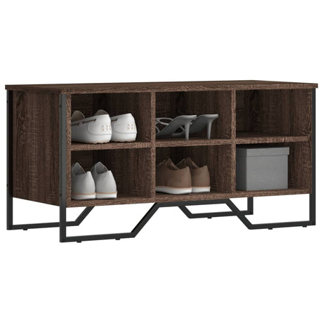 Vidaxx skoskab 90x38x45,5 cm færdigt træ, brun eg