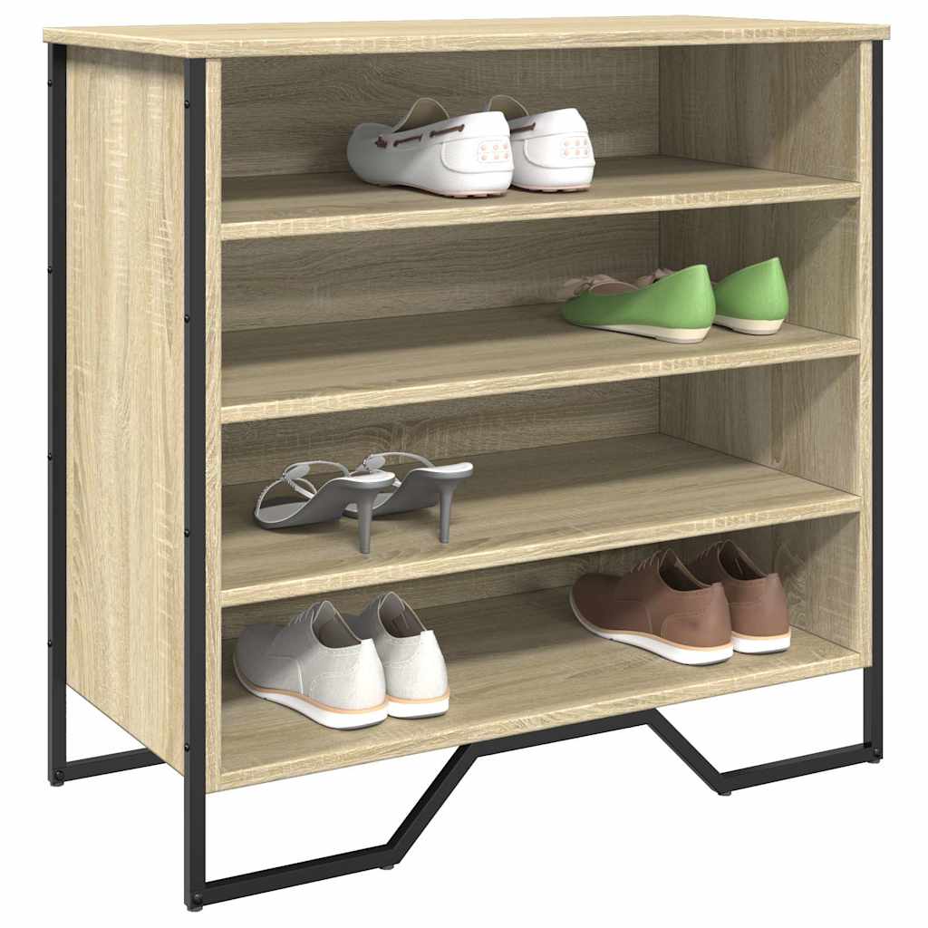 VidaXL skoskab 80x38x78 cm konstrueret træ sonoma eg