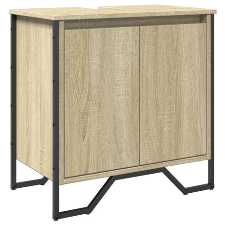 Vidaxl wastafelkast 60x35x60 cm bewerkt hout sonoma eikenkleurig