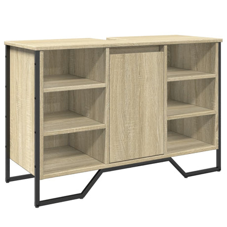 Vidaxl wastafelkast 91x35x60 cm bewerkt hout sonoma eikenkleurig
