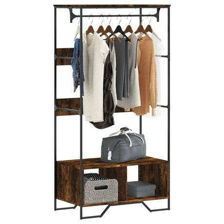 Vidaxx garderobeskab 90x50x180 cm konstrueret træ, røget eg