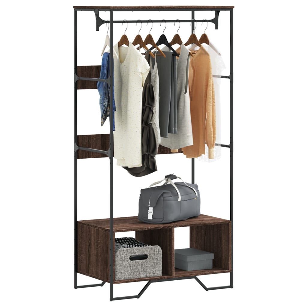 Vidaxx garderobe 90x50x180 cm færdig træbrun eg