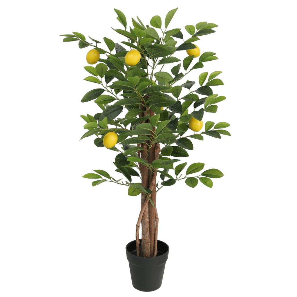 Vidaxl kunstigt citrontræ med 3 stammer 85 cm polypropylengrøn