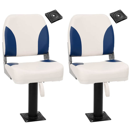 Vidaxl bootstoelen 2 st met poot 360° draaibaar