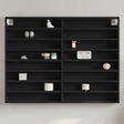Vidaxl vitrinekast 100x8,5x75 cm bewerkt hout zwart