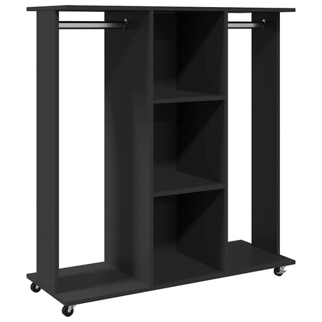 VidaXL garderobe med hjul 102x38x110 cm færdig træsort